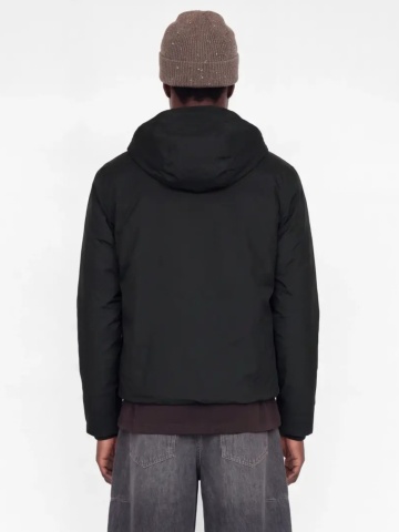 Jack & Jones Jacheta barbati, Regular fit, cu gluga fixa reglabila cu snur, JCOCLUB, Negru - Img 2