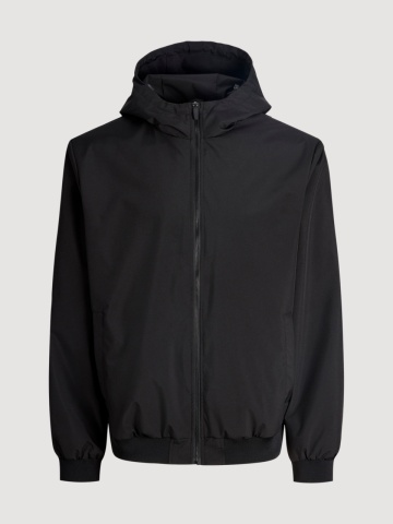 Jack & Jones Jacheta barbati, subtire cu gluga si buzunare oblice, Negru - Img 6