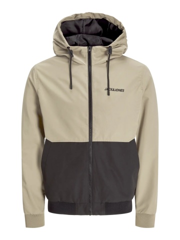 Jack & Jones Jacheta bomber cu gluga, JJERUSH HOOD, Bej/Negru - Img 7