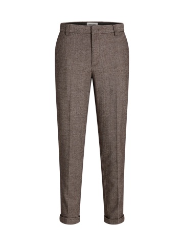 Jack & Jones Pantaloni chino, barbati, cu talie medie, Regular Fit, JPSTOLLIE, Maro inchis - Img 7