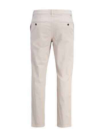 Jack & Jones, Pantaloni chino, barbati, Jpstollie Vance, Regular Fit, cu talie medie, Crem - Img 9