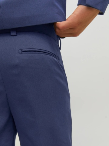 Jack & Jones Pantaloni costum baieti, SOLAR, cu talie medie si croiala Super Slim Fit, Bleumarin - Img 4