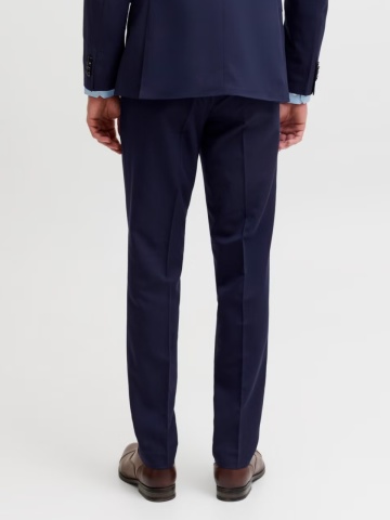 Jack & Jones Pantaloni costum barbati, JPRFRANCO, cu croiala Super Slim fit, Bleumarin inchis - Img 2