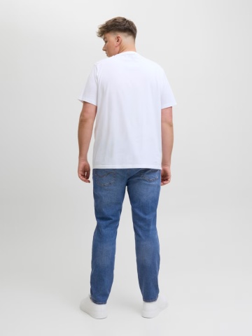 Jack & Jones Plus Blugi Glenn, barbati big sizes, cu talie joasa si croiala Slim Fit, Albastru - Img 5