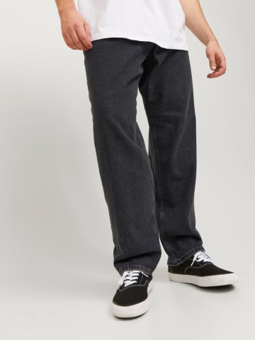 Jack & Jones Plus Blugi JJICHRIS JJORIGINAL, barbati big sizes, cu talie inalta si croiala Relaxed fit, Gri inchis - Img 4