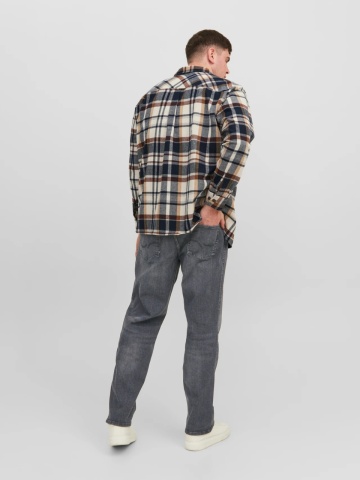 Jack & Jones Plus Blugi JJIMIKE JJORIGINAL, barbati cu talie inalta si croiala Conica, Gri inchis - Img 2
