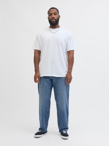 Jack & Jones Plus Blugi Mike, barbati big sizes, cu talie joasa si croiala Comfort Fit, Abastru deschis - Img 6
