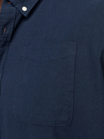 Jack & Jones Plus Camasa casual barbati big sizes, din bumbac organic, Bleumarin inchis - Img 5