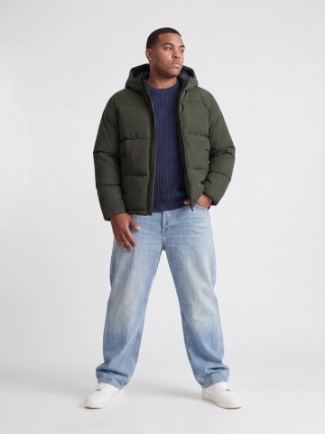 Jack & Jones Plus Geaca barbati big sizes, cu gluga, Regular fit, JJGALAXY, Verde inchis - Img 5