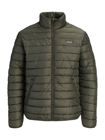 Jack & Jones Plus Jacheta matlasata barbati big sizes, fara gluga, Regular fit, JJELVIS, Verde inchis