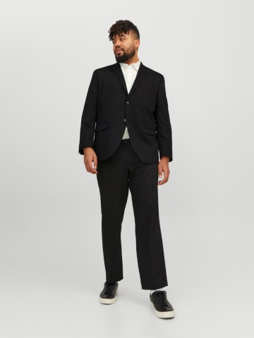 Jack & Jones Plus Pantaloni costum barbati, JPRFRANCO, cu croiala Regular Fit, Negru - Img 6