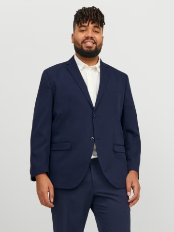 Jack & Jones Plus Sacou barbati, JPRFRANCO, cu croiala Regular Fit, Bleumarin inchis