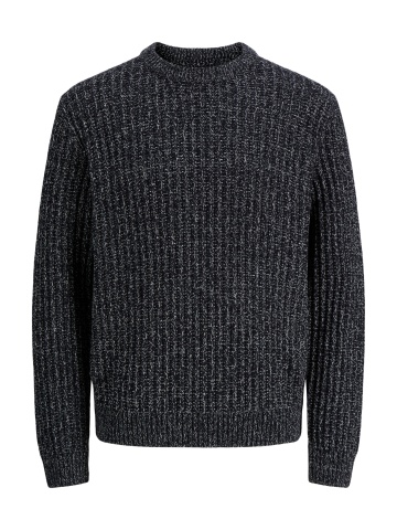 Jack & Jones Pulover tricotat, barbati cu decolteu la baza gatului, Regular fit, JJJAXON, Bleumarin inchis - Img 9