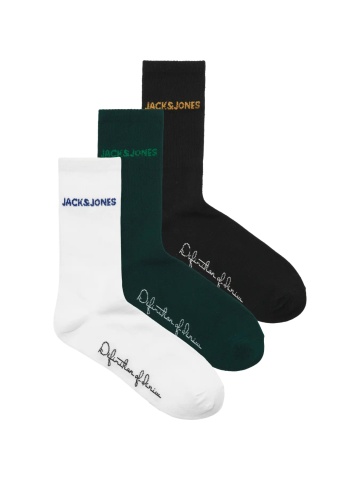 Jack & Jones Set 3 perechi de sosete, barbati, JACBRUNO, Negru