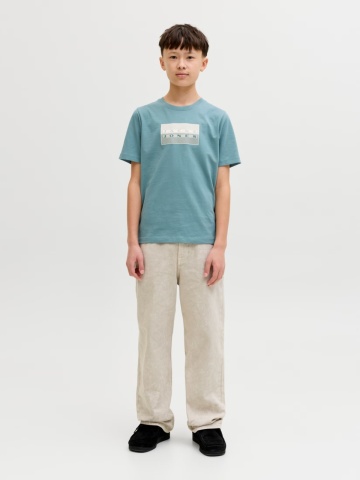 Jack & Jones Tricou baieti, Regular fit la baza gatului, Albastru - Img 6