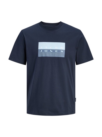 Jack & Jones Tricou baieti, Regular fit la baza gatului, Bleumarin inchis - Img 7