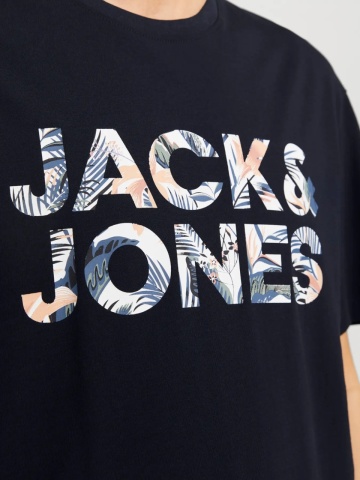 Jack & Jones Tricou barbati, din bumbac, Regular fit, JWHBRYAN, Bleumarin inchis - Img 3