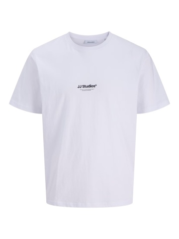 Jack & Jones Tricou barbati, JJESOHO TEE SS, la baza gatului, Relaxed Fit, Alb - Img 8
