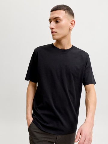 Jack & Jones Tricou basic barbati, Noos, Regular fit, Negru - Img 3