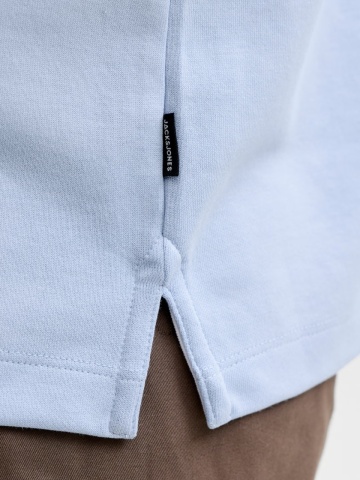 Jack & Jones Tricou polo barbati, cu fermoar, Regular Fit, JPRBLAETHAN, Albastru - Img 4