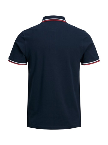 Jack & Jones Tricou polo barbati, Slim fit cu guler contrast, Bleumarin inchis - Img 9