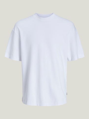 Jack & Jones, Tricou simplu, barbati cu decolteu la baza gatului, Alb - Img 8