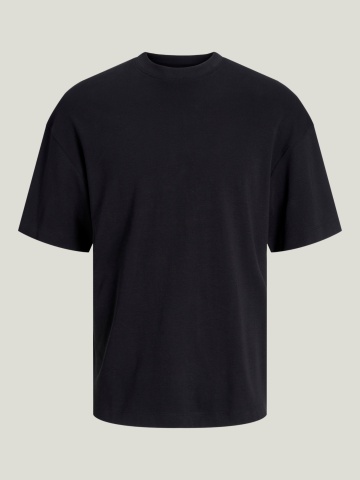 Jack & Jones, Tricou simplu, barbati cu decolteu la baza gatului, Negru - Img 8