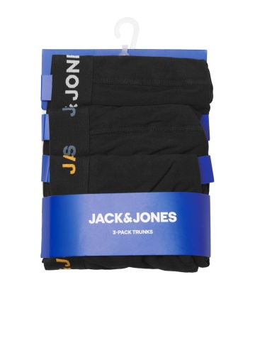 Jack & Jones Underwear barbati, Set 3 perechi de boxeri, cu imprimeu text, Negru - Img 7