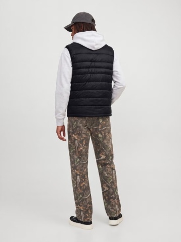 Jack & Jones Vesta barbati fara gluga cu guler inalt, Regular fit, JJEKINGSLEY, Negru - Img 2