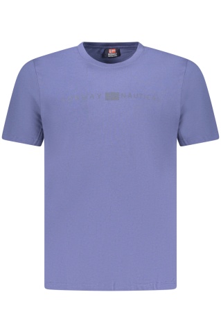 Norway Tricou barbati cu imprimeu cu text, Regular fit, Albastru inchis - Img 1