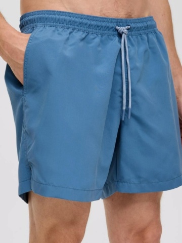 Pantaloni scurti barbati pentru inot cu croiala Regular fit, Albastru - Img 3