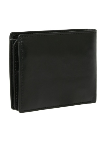 Portofel barbati cu design clasic si compartiment pentru monede, Negru