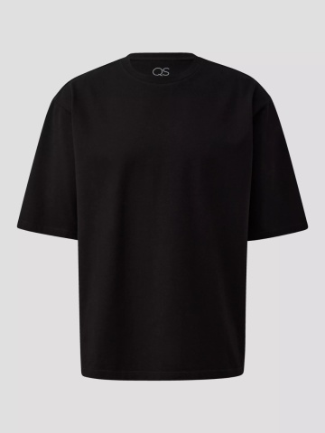 Q/S by s.Oliver Tricou barbati din jerseu, Loose Fit, Negru - Img 6