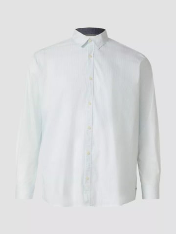 s.Oliver Big Sizes, Camasa barbati big sizes, cu guler Kent si imprimeu cu dungi, Slim Fit, Alb - Img 7