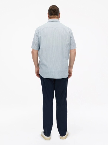 s.Oliver Big Sizes Camasa casual, barbati big sizes, din bumbac, Regular fit, Albastru - Img 2