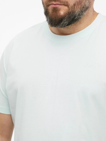 s.Oliver Big Sizes Tricou barbati big sizes cu decolteu la baza gatului, din bumbac, Turcoaz - Img 4