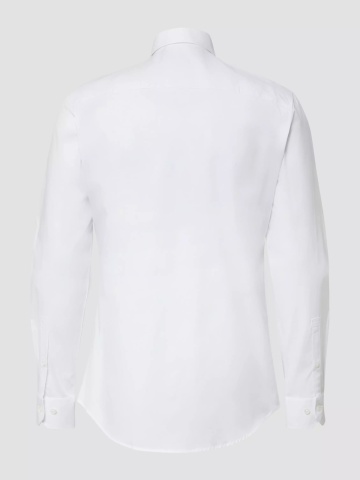 s.Oliver BLACK LABEL, Camasa barbati din amestec de bumbac, cu croiala Tailored fit, Alb - Img 6