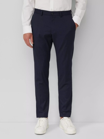s.Oliver BLACK LABEL Pantaloni costum barbati cu croiala Slim fit, Bleumarin inchis