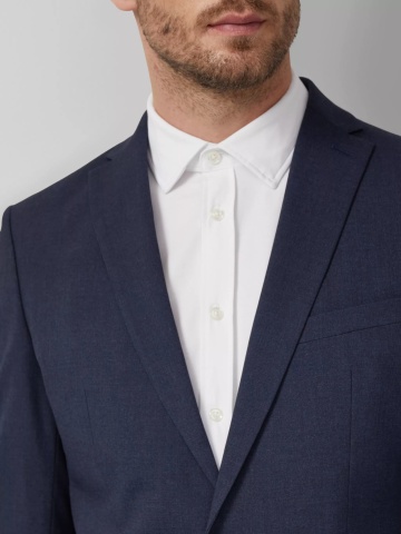 s.Oliver BLACK LABEL Sacou elegant barbati, Slim fit, Bleumarin inchis - Img 3