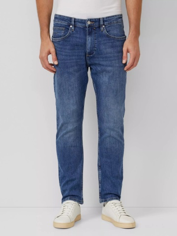 s.Oliver Blugi barbati, Benito, cu talie medie si croiala Regular fit, Straight Leg, Albastru inchis