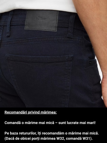 s.Oliver Blugi barbati Nelio cu talie medie, croiala Slim Fit, Slim Leg, Indigo - Img 3