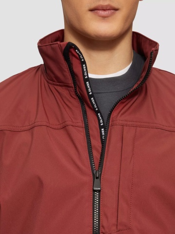 s.Oliver Jacheta barbati tip aviator cu bata elastica, Rosu inchis - Img 3