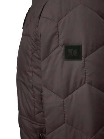 s.Oliver Jacheta bomber, barbati, usoara in stil workwear, Regular fit, Maro inchis - Img 3