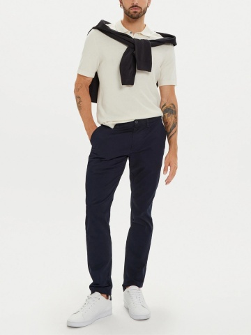 s.Oliver Pantaloni chino, Austin, barbati, cu talie medie si croiala Slim Fit, Bleumarin inchis - Img 5