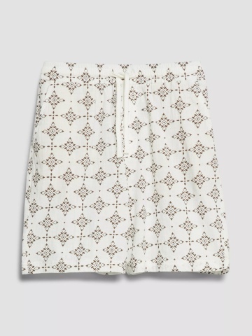 s.Oliver Pantaloni scurti barbati, cu talie medie, din bumbac, cu imprimeu, Resort fit, Detroit, Alb - Img 7