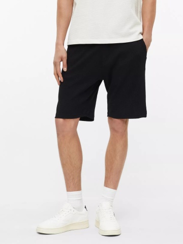 s.Oliver Pantaloni scurti barbati, din amestec de bumbac, cu talie medie, Relaxed fit, Detroit, Negru