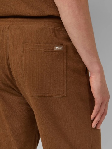 s.Oliver Pantaloni scurti barbati, din jerseu de bumbac, cu talie medie, Relaxed fit, Detroit, Maro - Img 3