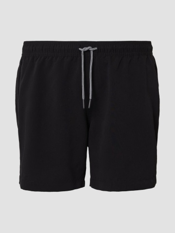 s.Oliver Pantaloni scurti barbati pentru inot, Regular fit, Negru - Img 6