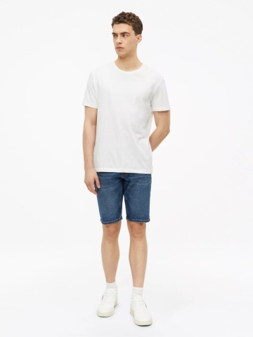 s.Oliver Pantaloni scurti de blug barbati, din bumbac, cu talie medie, Regular fit, Albastru - Img 7