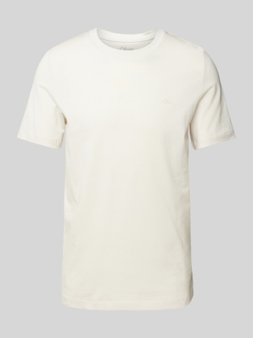 s.Oliver Tricou barbati cu croiala Regular fit, din bumbac, Crem - Img 5